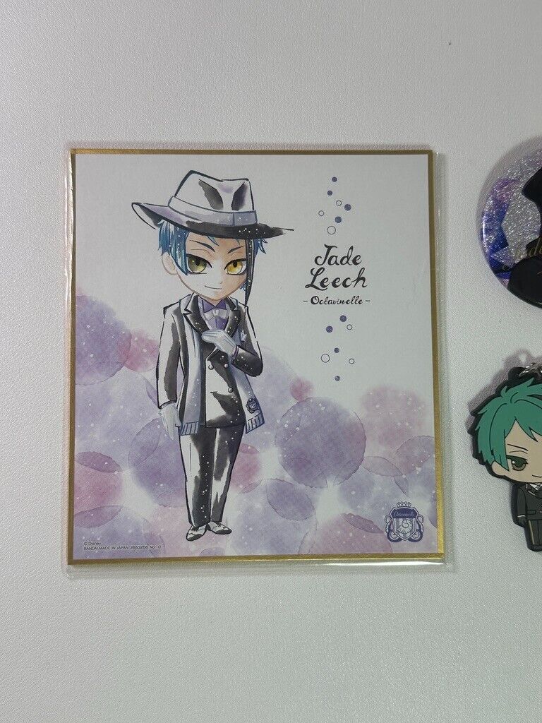 Twisted Wonderland Trinket Octavinelle Jade Leech Shikishi Board Can Badge Set
