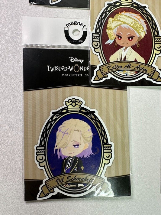 Twisted Wonderland Chibi Magnet Set of 5 Malleus Vil Kalim Leona Azul Diasomnia