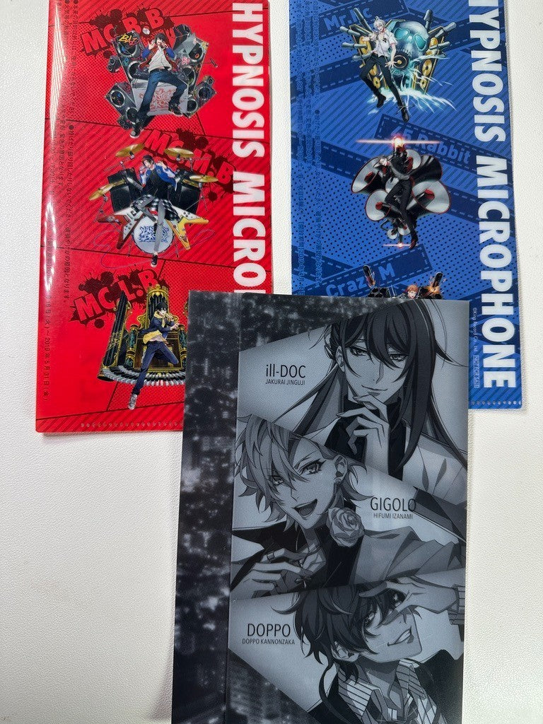 Hypnosis Mic Ramuda Aohitsugi Hifumi Jakurai Matenro Thin Clear File Set