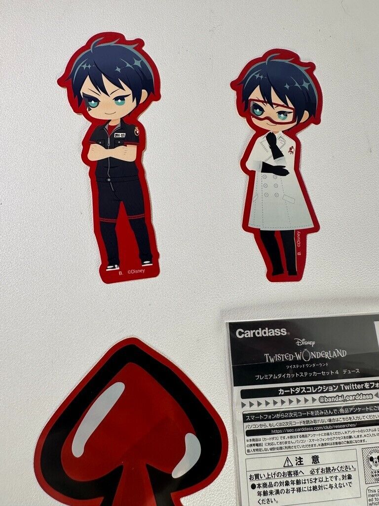 Twisted Wonderland Experimental Sticker Set Heartslabyul Deuce Spade