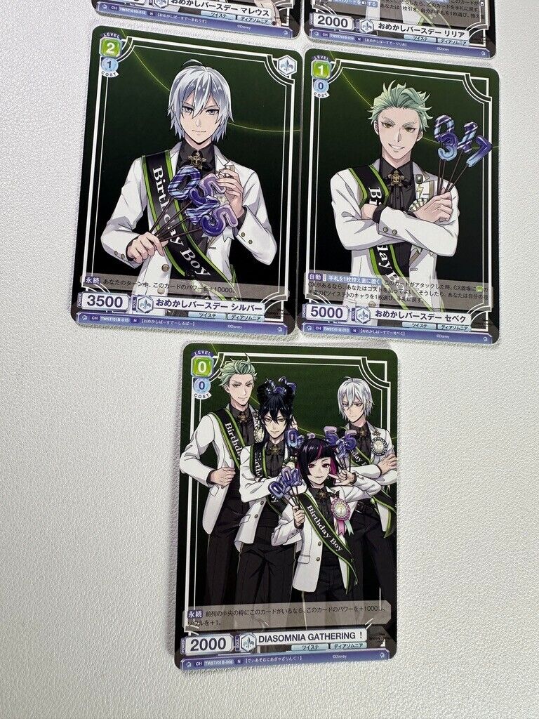 Twisted Wonderland Weiss Schwarz Blau Birthday Card Set Diasomnia Malleus Lilia