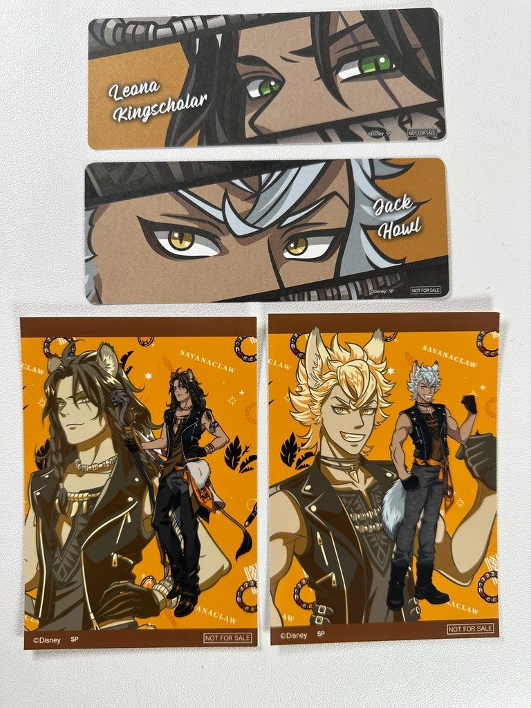 Twisted Wonderland Savanaclaw Bookmark Card Set Leona Kingscholar Jack Howl