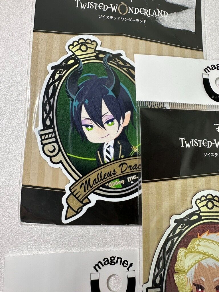 Twisted Wonderland Chibi Magnet Set of 5 Malleus Vil Kalim Leona Azul Diasomnia