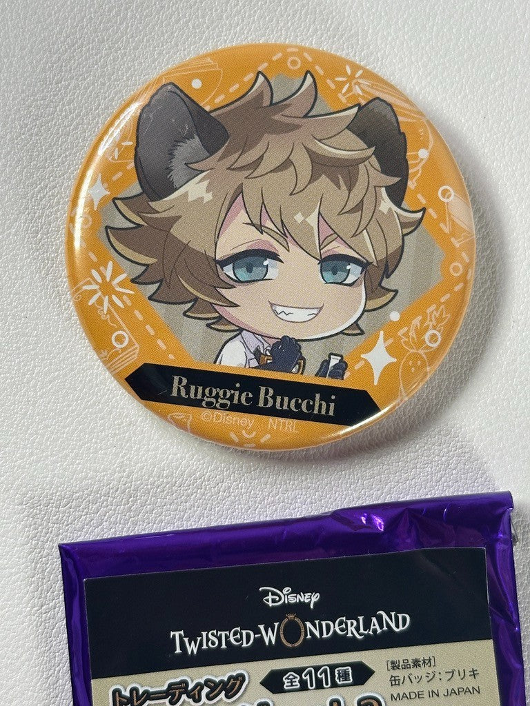 Twisted Wonderland Chibi Experimental Can Badge Savanaclaw Ruggie Bucchi