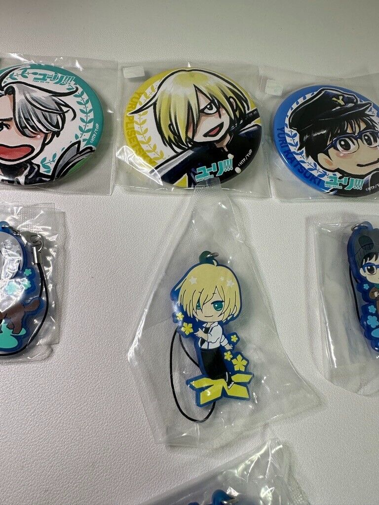 Yuri on Ice!!! Can Badge Rubber Charm Set Victor Nikiforov Yuri Plisetsky New