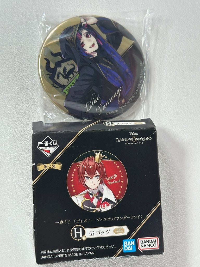 Twisted Wonderland Can Badge Diasomnia Lilia Vanrouge Gold