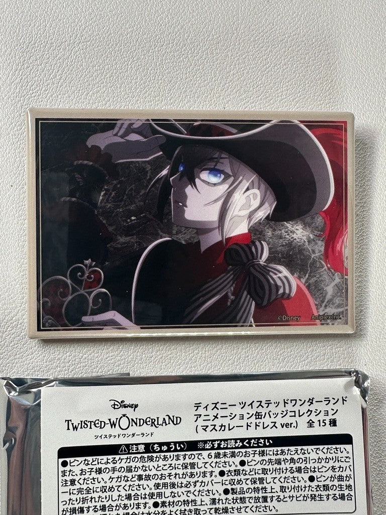 Twisted Wonderland Glorious Masquerade Can Badge Heartslabyul Riddle Rosehearts