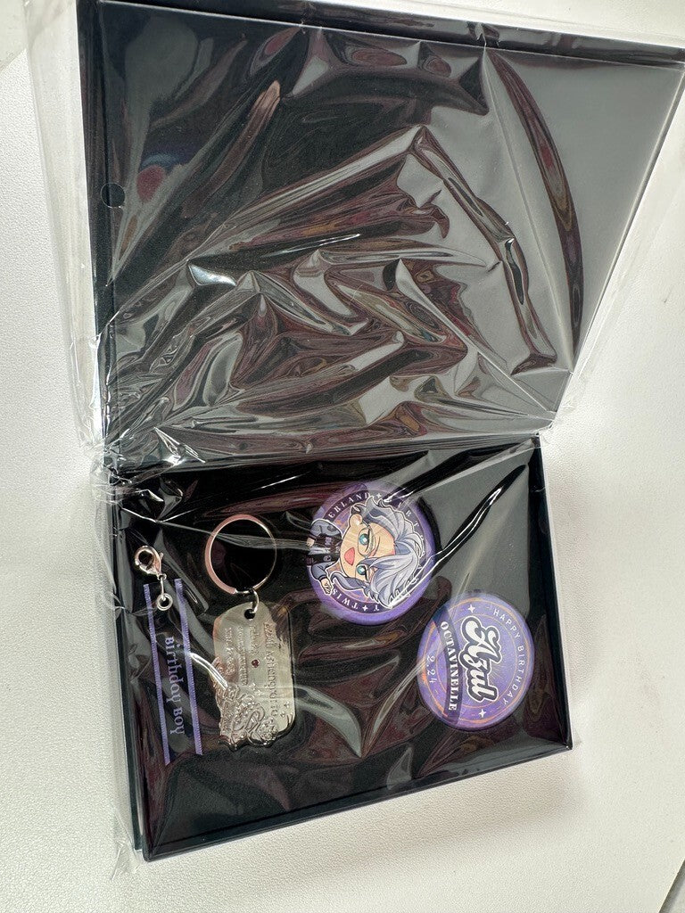 Twisted Wonderland Birthday Charm Can Box Badge Set Octavinelle Azul Ashengrotto