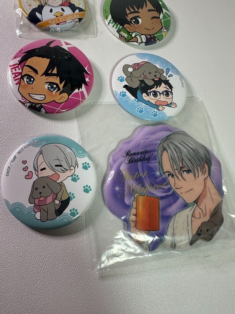 Super Sale Yuri on Ice!!! Can Badge Set Victor Plisetsky Phichit Jean