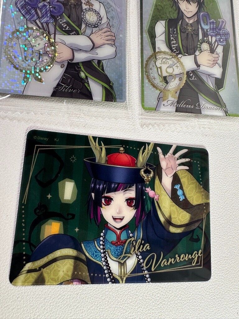Twisted Wonderland Union Birthday Scary Dress Card Diasomnia Set Malleus Lilia