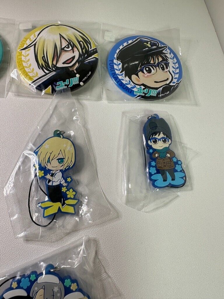 Yuri on Ice!!! Can Badge Rubber Charm Set Victor Nikiforov Yuri Plisetsky New