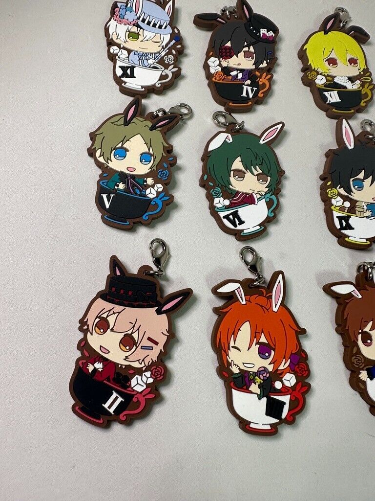 TSUKIUTA Procellarum Six Gravity Rubber Charm Shun Shimotsuki Hajime Mutsuki Set