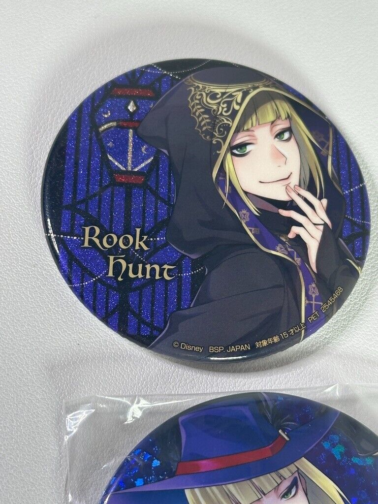 Twisted Wonderland Can Badge Pomefiore Rook Hunt Glitter Icon