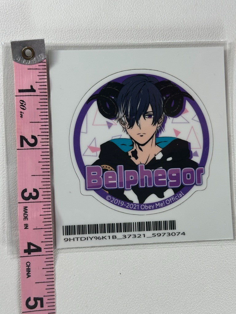 Obey Me! Marvelous Inc Circle Sticker Belphegor