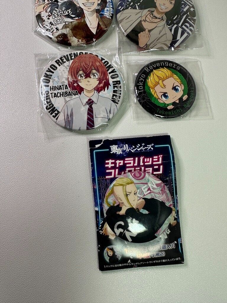 Tokyo Revengers Can Badge Set of 7 Tetta Hinata Keisuke New