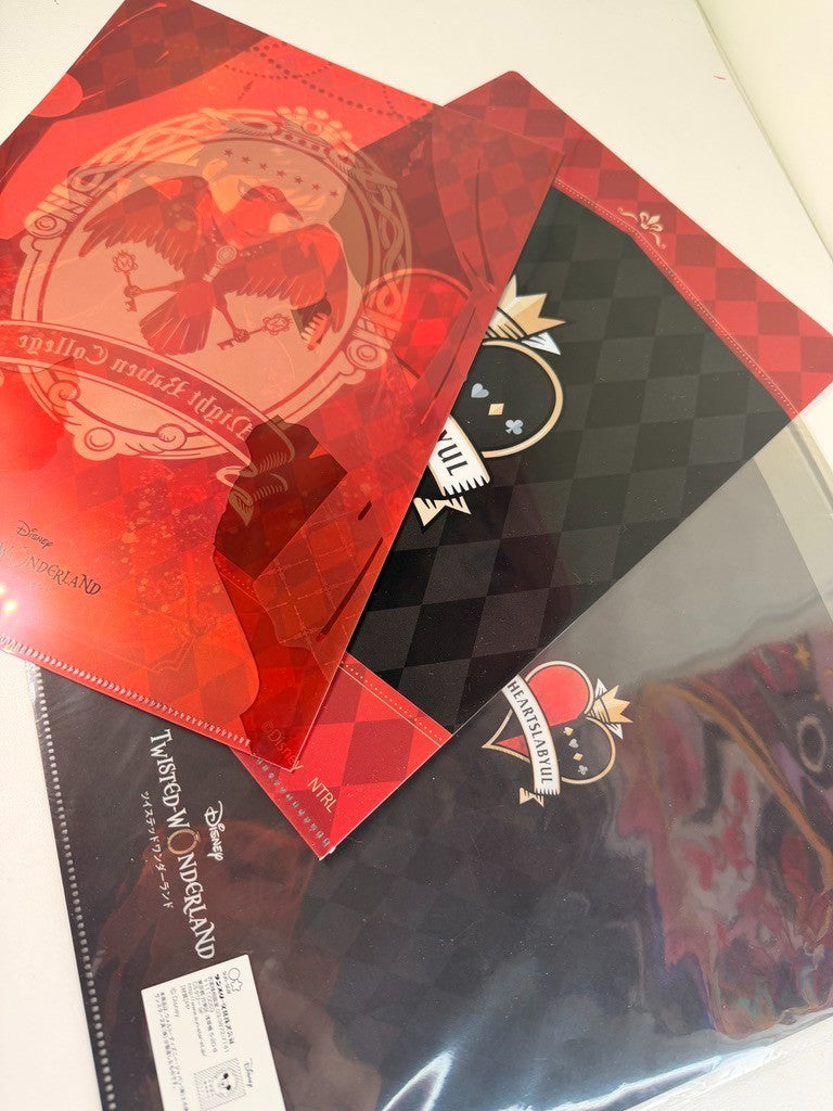 Twisted Wonderland Clear File Set Heartslabyul Deuce Spade