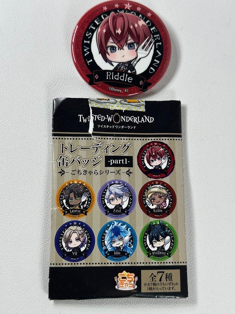 Twisted Wonderland Gochicara Can Badge Heartslabyul Riddle Rosehearts