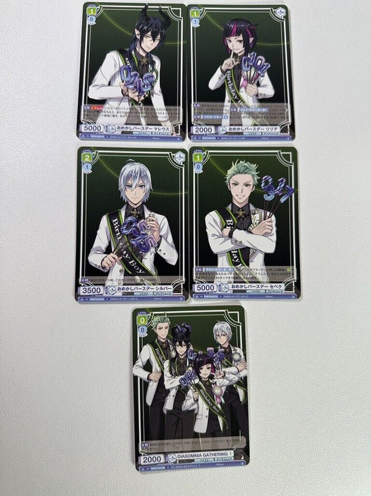 Twisted Wonderland Weiss Schwarz Blau Birthday Card Set Diasomnia Malleus Lilia