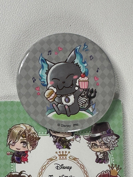 Twisted Wonderland Tea Can Badge Night Raven College Grim