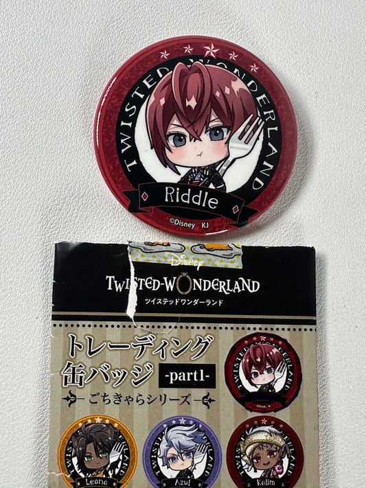Twisted Wonderland Gochicara Can Badge Heartslabyul Riddle Rosehearts