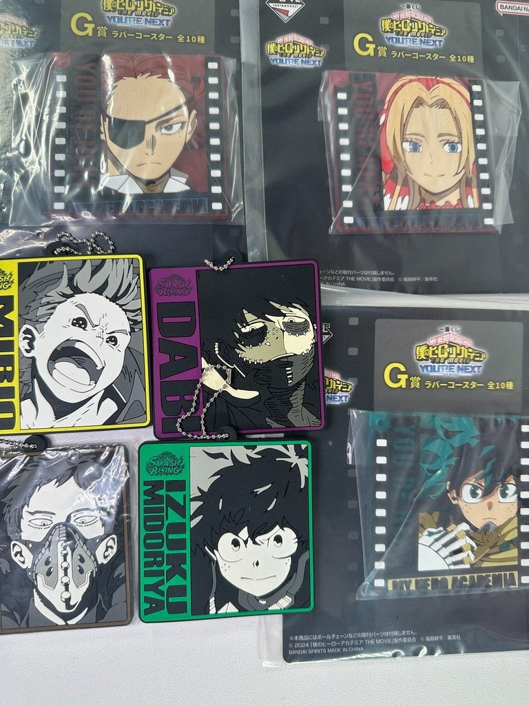 My Hero Academia Ichiban Kuji Prize G Rubber Charm Set Mirio Izuko Dabi Overhaul