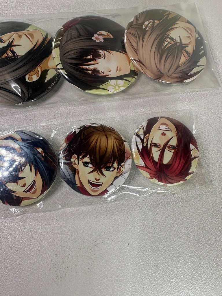 Hakuoki Can Badge Set Souji Okita Hajime Saitou