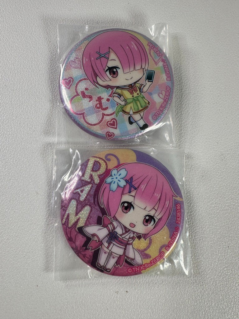 Re: Zero - Starting Life in Another World Ram Can Badge Set