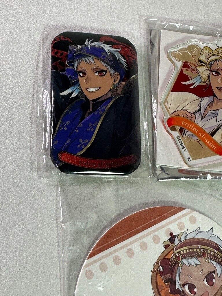 Twisted Wonderland Scarabia Kalim AlAsim Coaster Acrylic Charm Rectangle Set