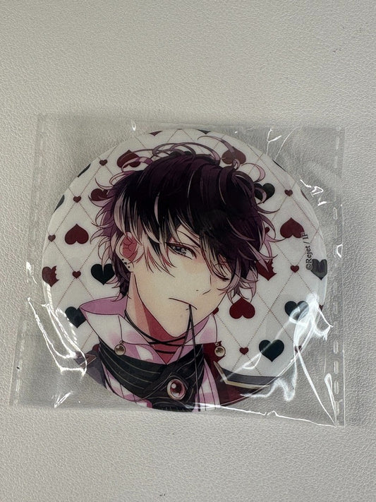 Diabolik Lovers Heart Background Large Can Badge Ruki Mukami