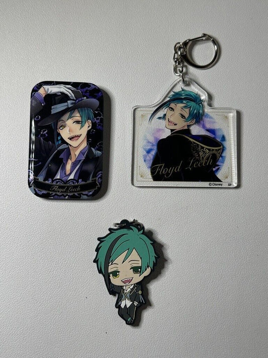 Twisted Wonderland Octavinelle Floyd Leech Acrylic Charm Can Badge Set