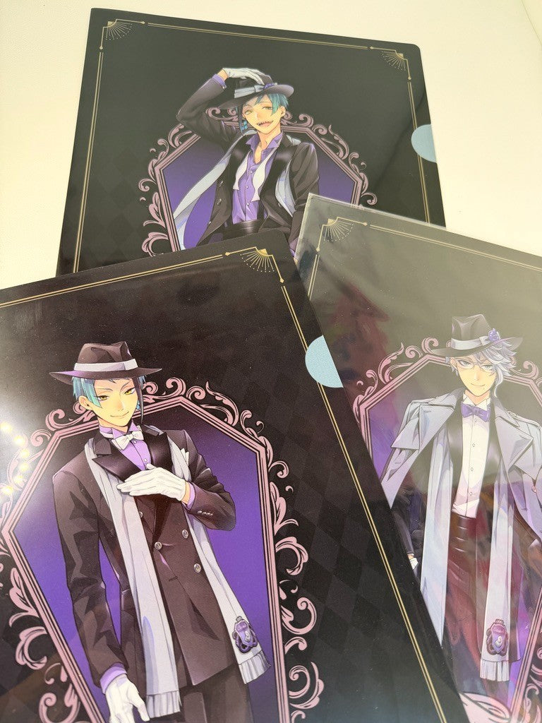 Twisted Wonderland Clear File Set Octavinelle Jade Floyd Azul Dormitory