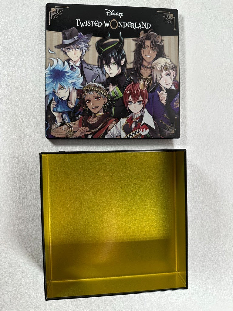 Twisted Wonderland Square Tin Riddle Leona Azul Kalim Vil Idia Malleus