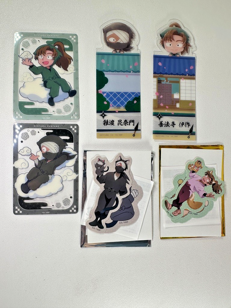 Nintama Rantarō Bookmark Sticker Card Set