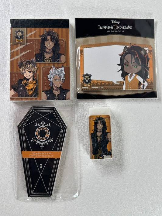 Twisted Wonderland Savanaclaw Mini Notepad Set Leona Kingscholar Ruggie Bucchi