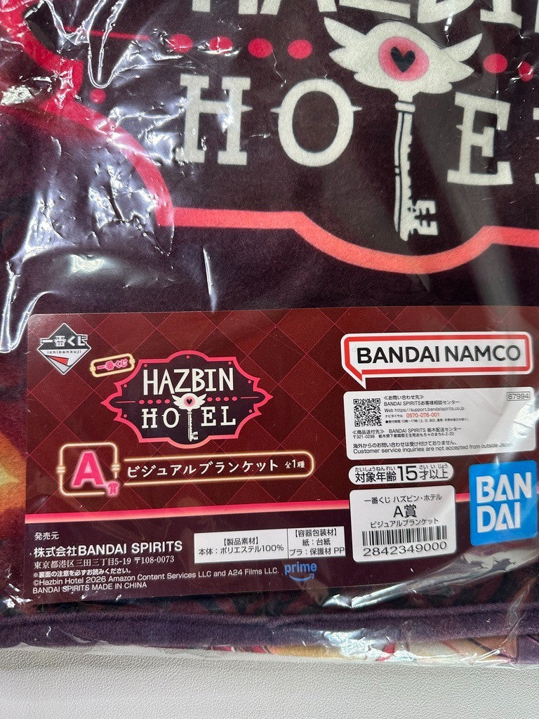 Hazbin Hotel Ichiban Kuji Prize A Visual Lap Blanket Alastor Charlie Angel Husk