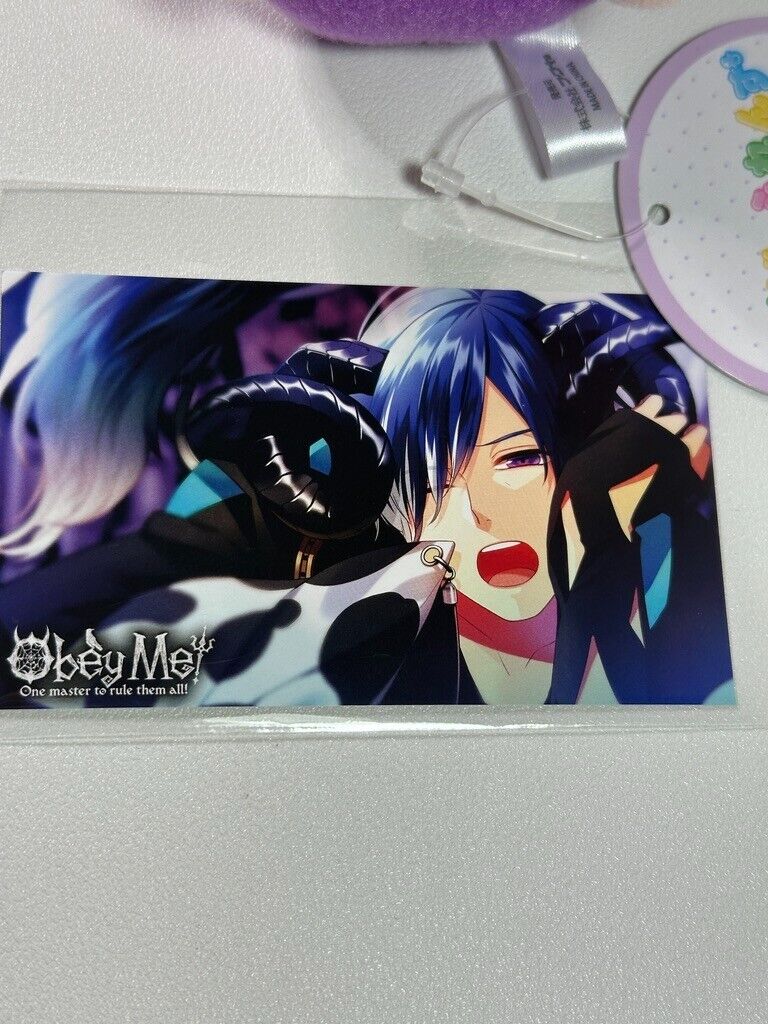 Obey Me! Baby Friends Hand Size Plush  and Card Belphegor