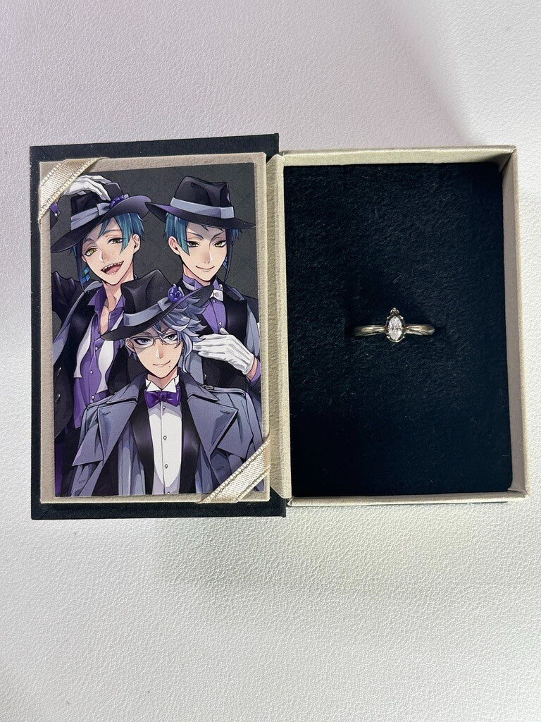 PREOWNED Twisted Wonderland  Octavinelle Silver Ring  THE KISS Size 5