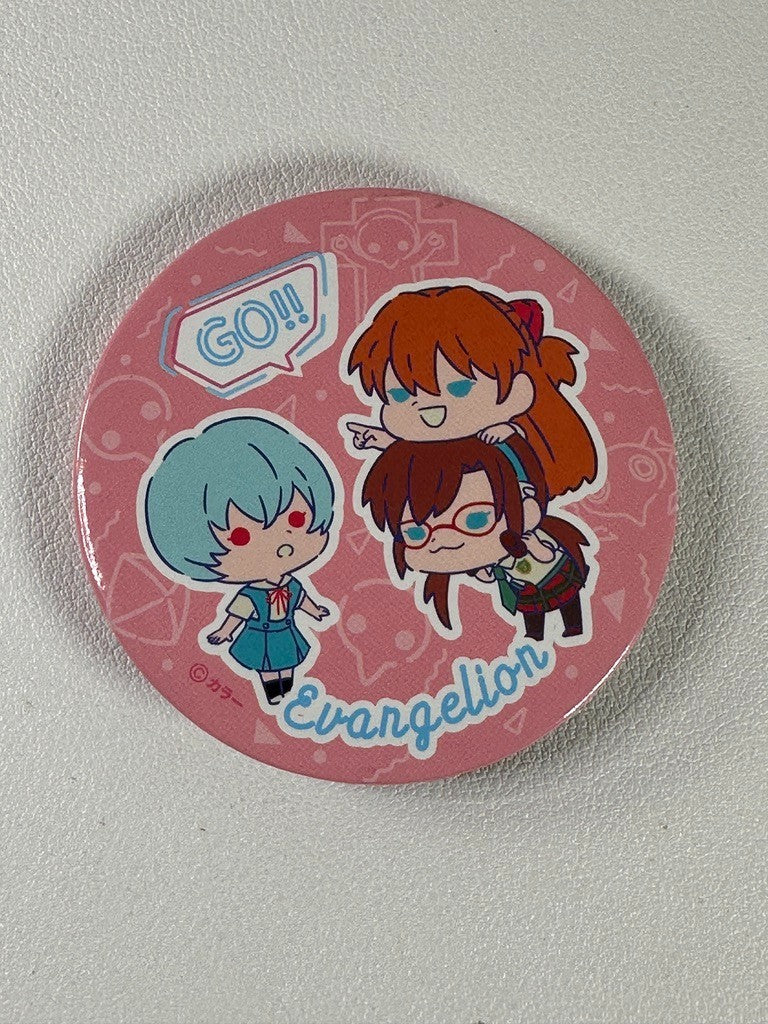 Evangelion Can Badge Rei Asuka Maria