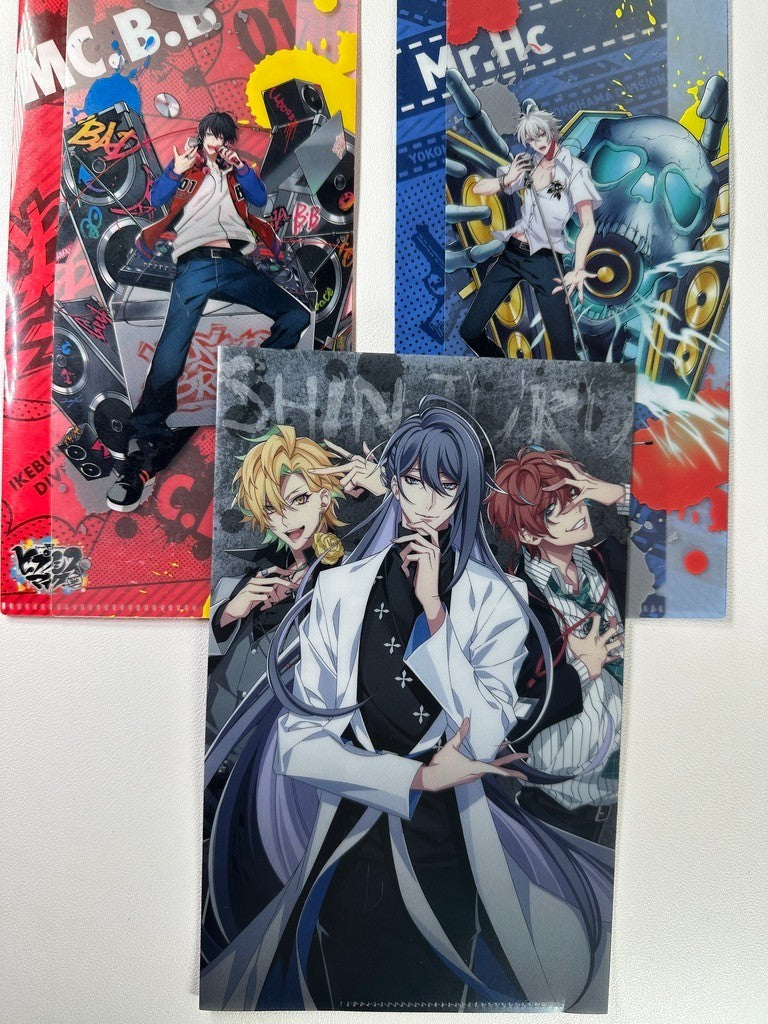 Hypnosis Mic Ramuda Aohitsugi Hifumi Jakurai Matenro Thin Clear File Set
