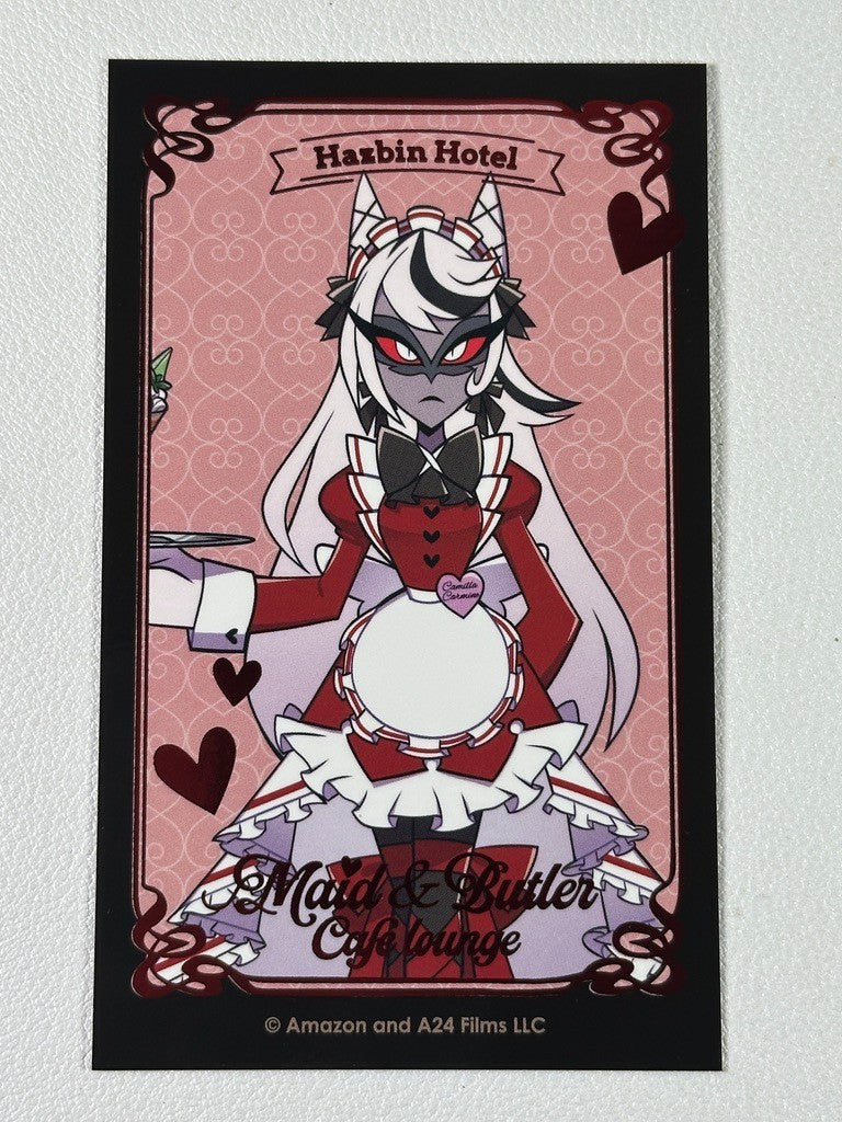 Hazbin Hotel Animate Cafe Maids and Butlers Card Carmilla Carmine