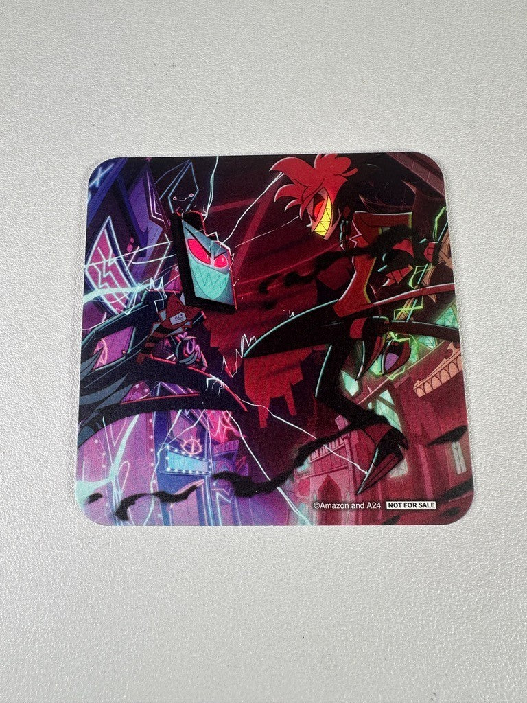 Hazbin Hotel Smile Base Cafe Paper Coaster Vox Alastor
