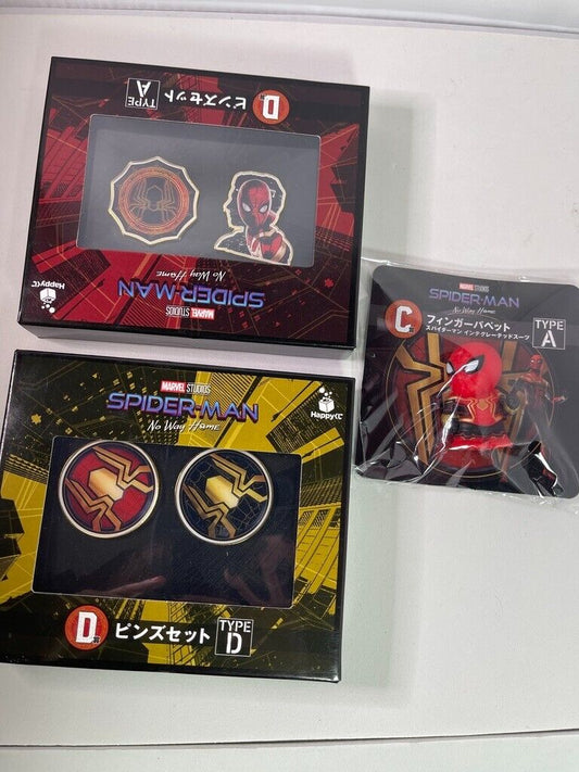 Marvel Sunny Side Up Happy Kuji SpiderMan No Way Home D-Prize Set Pins