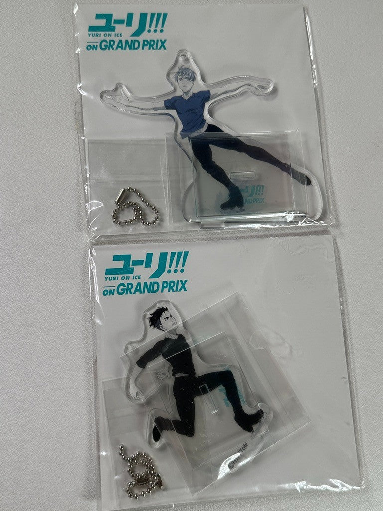 Yuri On Ice Grand Prix  Acrylic Charm Stand Set Victor Nikiforov Otabek Altin