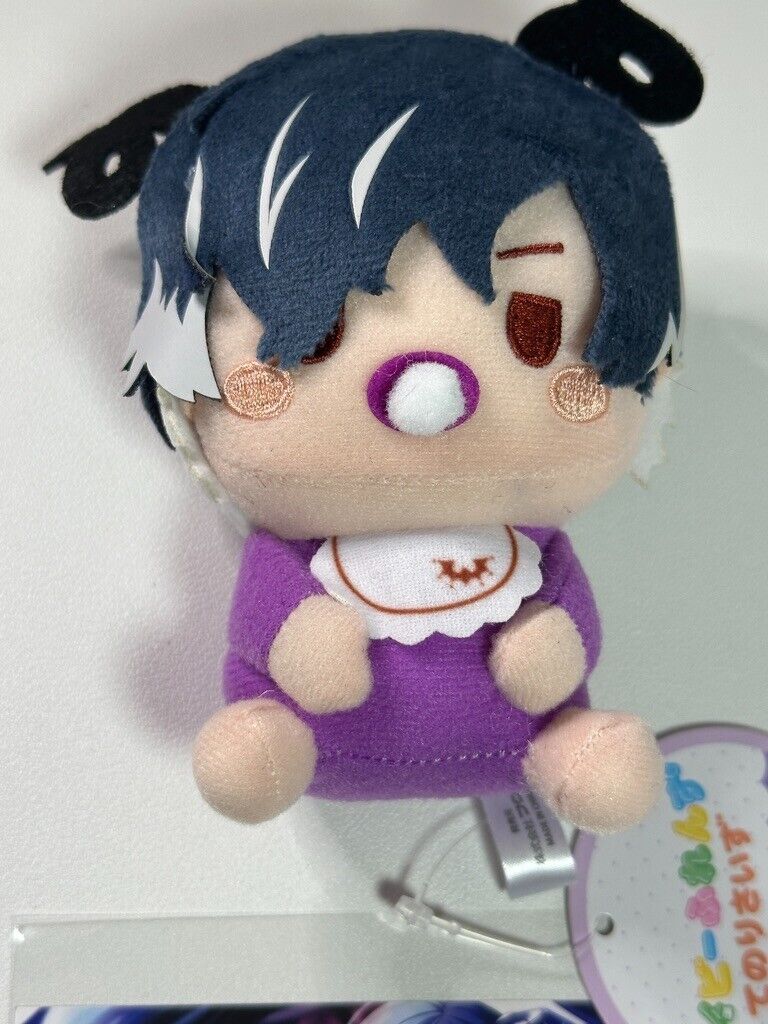 Obey Me! Baby Friends Hand Size Plush  and Card Belphegor