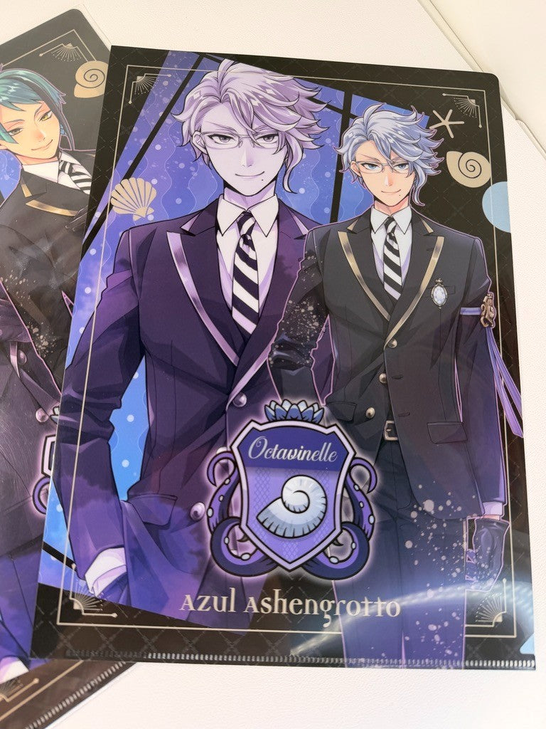 Twisted Wonderland Clear File Set Octavinelle Jade Azul Uniform