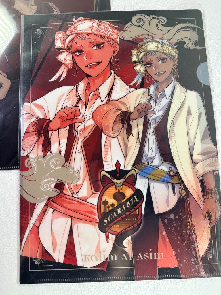 Twisted Wonderland Clear File Set Scarabia Kalim AlAsim Gym