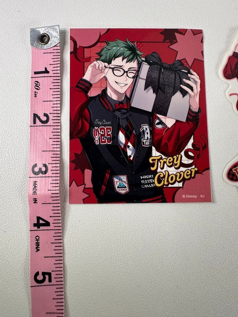 Twisted Wonderland Union Birthday Sticker Set Heartslabyul Trey Clover