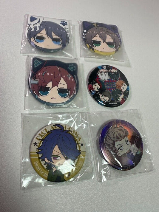 Hypnosis Mic Can Badge Set Doppo Dice Jakurai Gentaro Hitoya