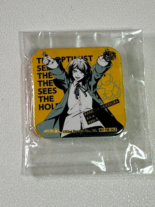 Hypnosis Mic Can Badge Fling Posse Ramuda Amemura Chibi Yellow Square