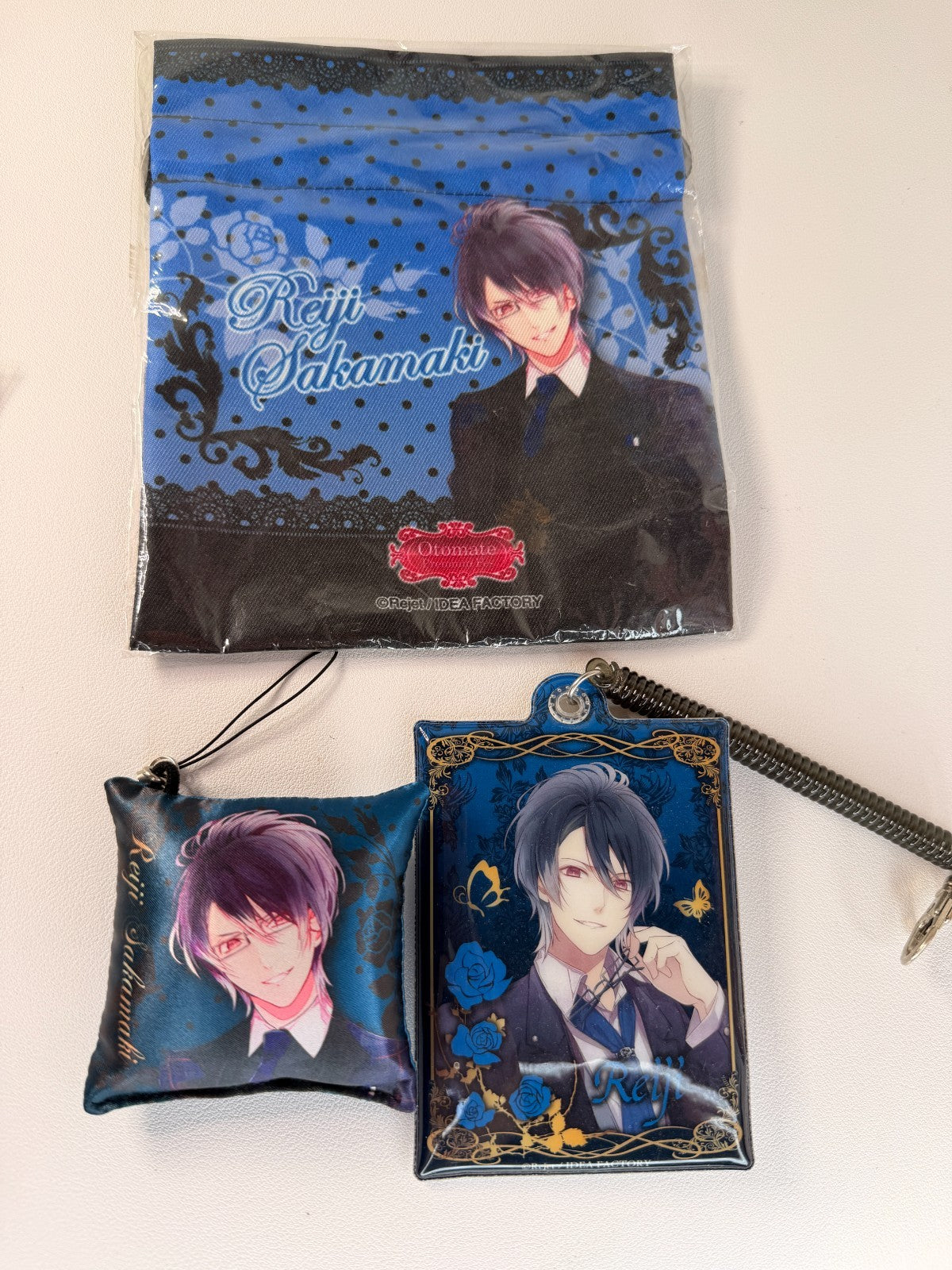 Diabolik Lovers Drawstring Bag Mini Pillow Charm Card Case Reiji Sakamaki